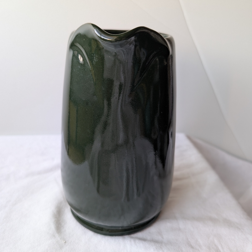 Vintage Frankoma Westwind Green Glaze Red Pottery Pitcher - Picture 4 of 8